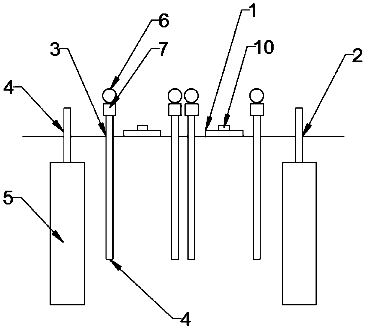 Settlement rectifying and integral lifting method for ballastless track using series pipeline grouting technology