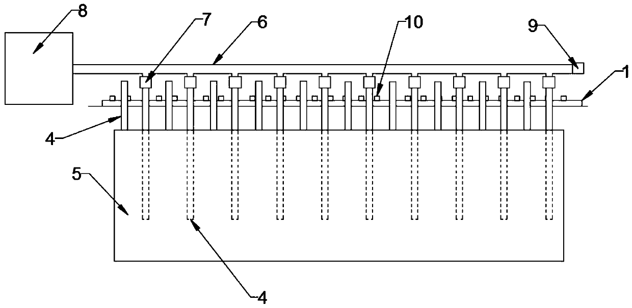 Settlement rectifying and integral lifting method for ballastless track using series pipeline grouting technology