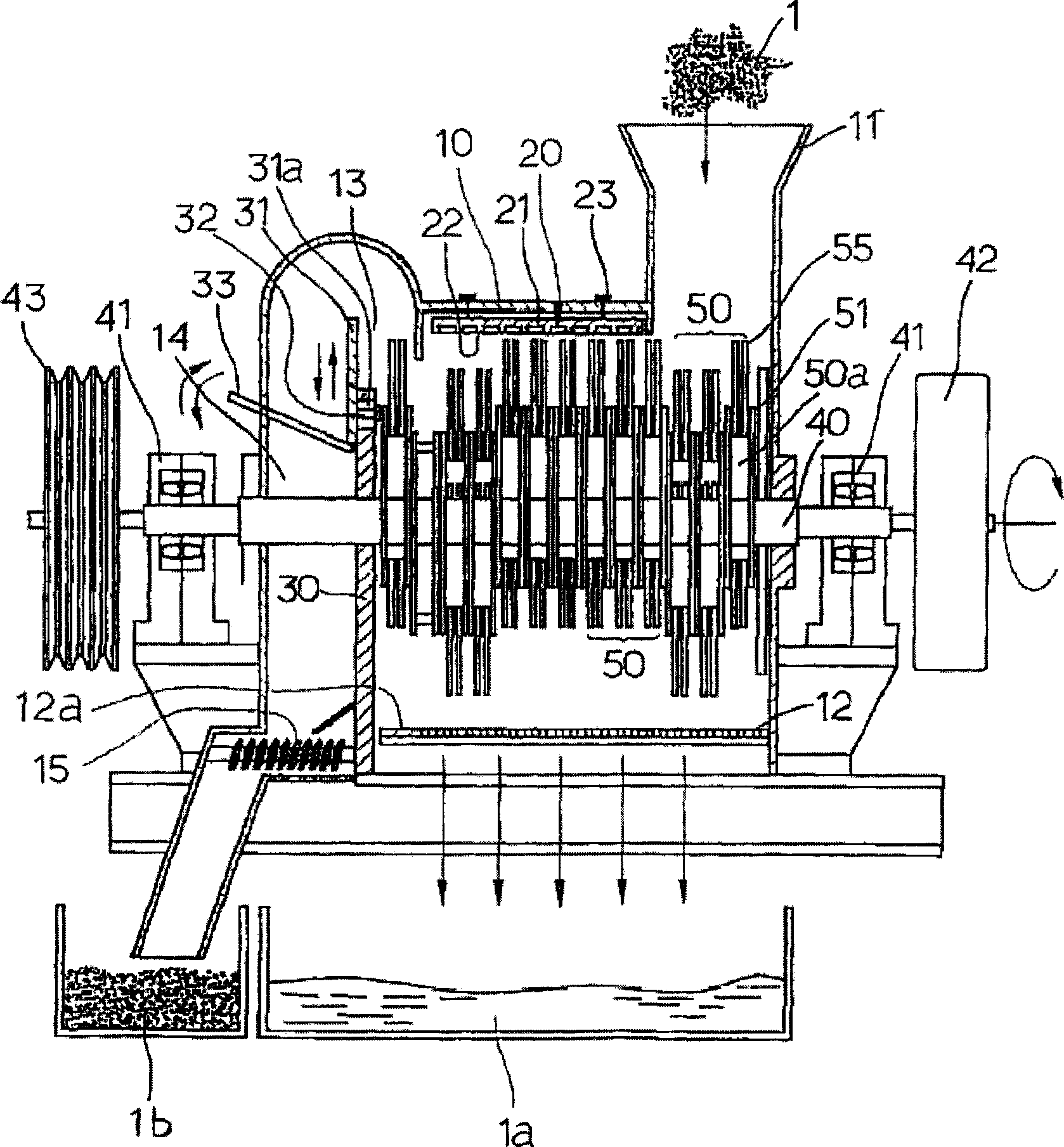 Automatic crushnig and sorting equipment of garbage and method for sorting out foreign substance in the garbage