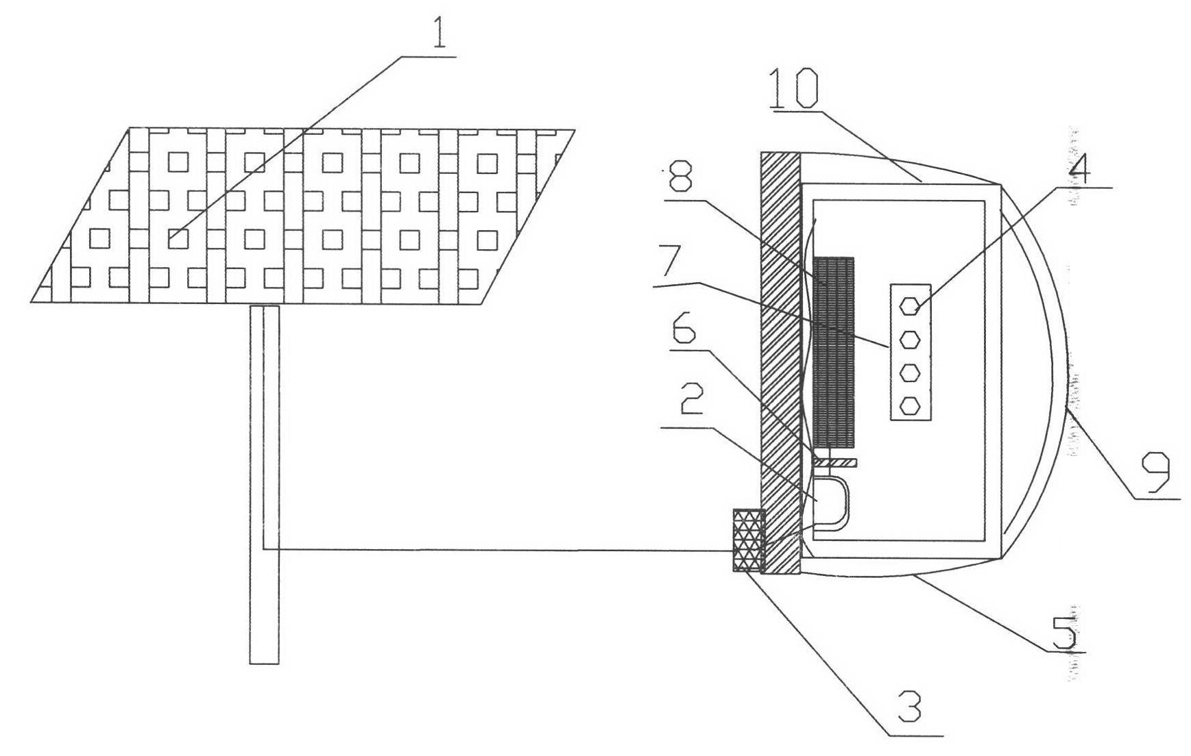 Solar railway signal lamp