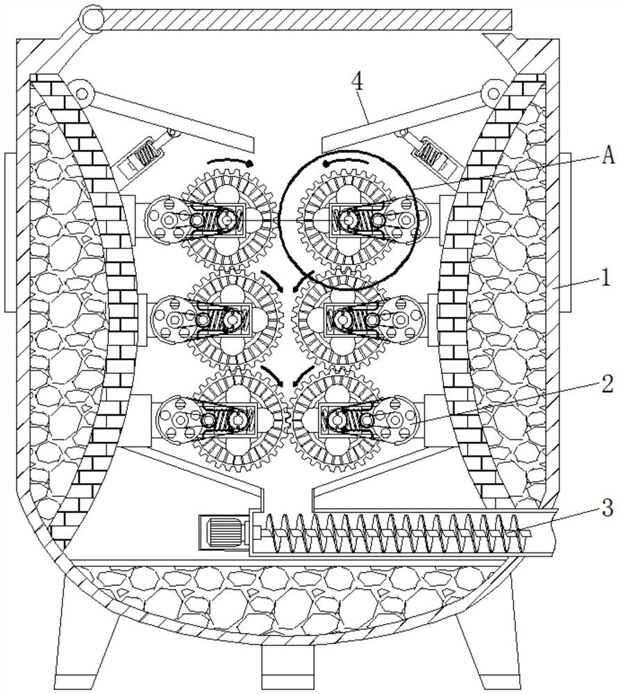 Device for recycling building waste