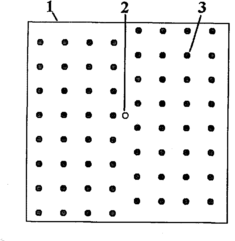 Wavefront measurement method and device based on multiple-pinhole plate