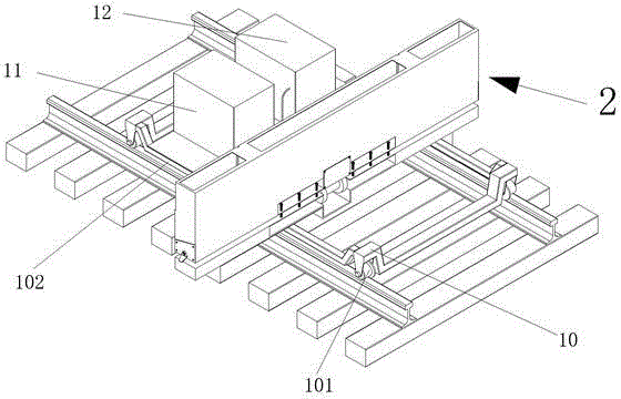 A kind of horizontal movement vibration rotary excavation and ballast filling machine between sleepers