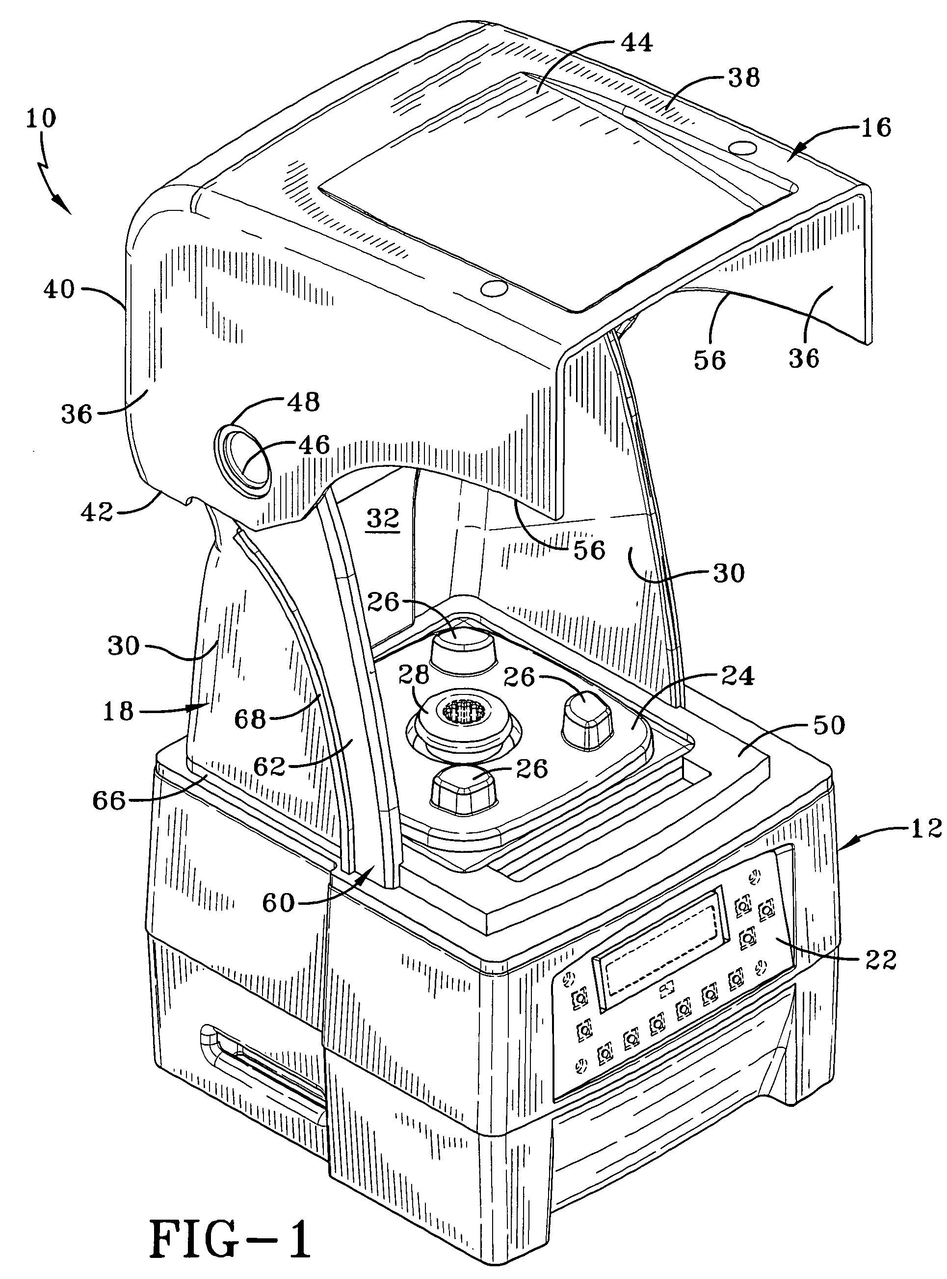 Sealing enclosure for a blender