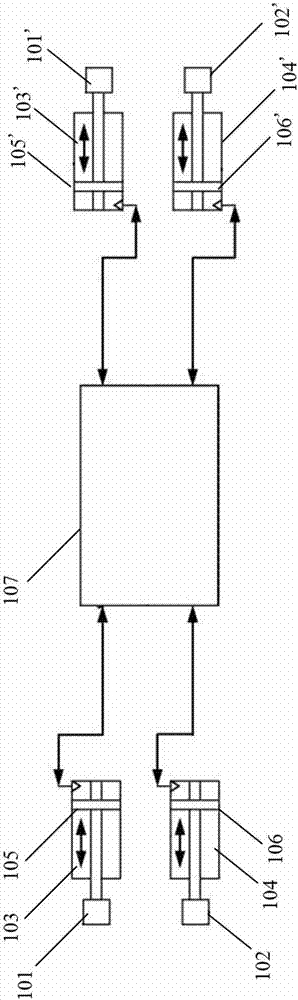 Lithium flow battery system driven by virtue of motor