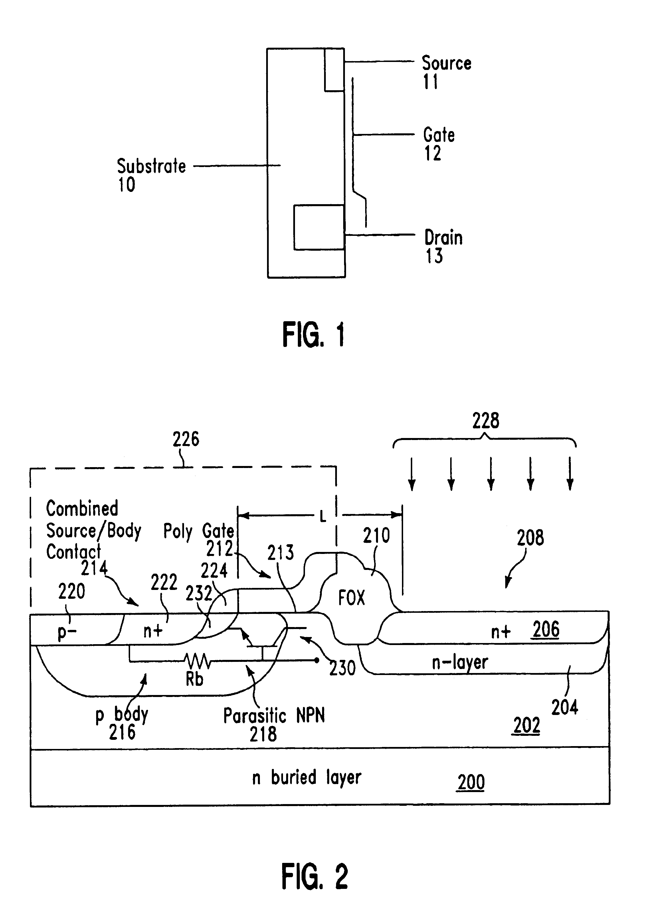 High voltage N-LDMOS transistors having shallow trench isolation region