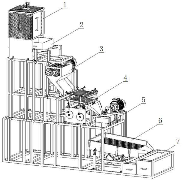 Mechanical coconut fiber extraction method and device