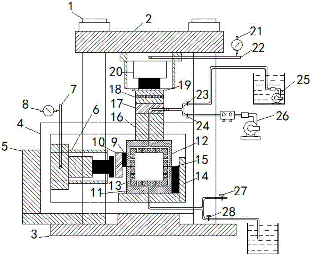 Test device for measuring shearing creep characteristic of rock in dry-wet cycling process