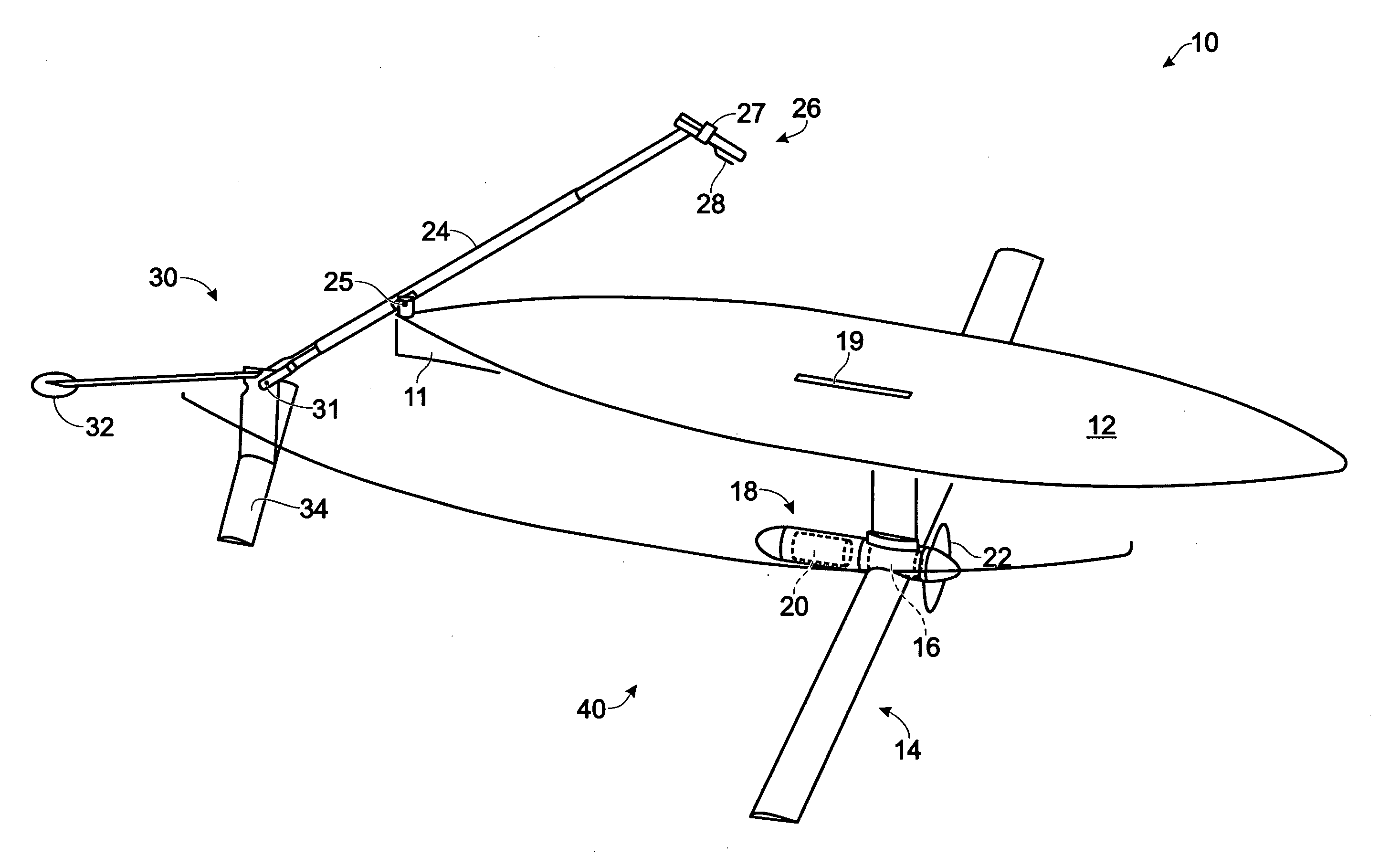 Motorized hydrofoil device