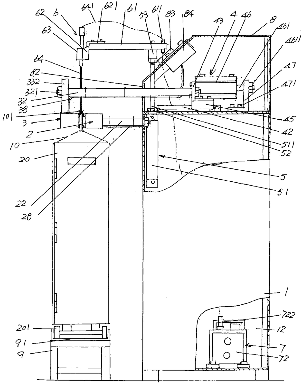 Plastic particle vaccumizing sealing package device for electric wires and cables