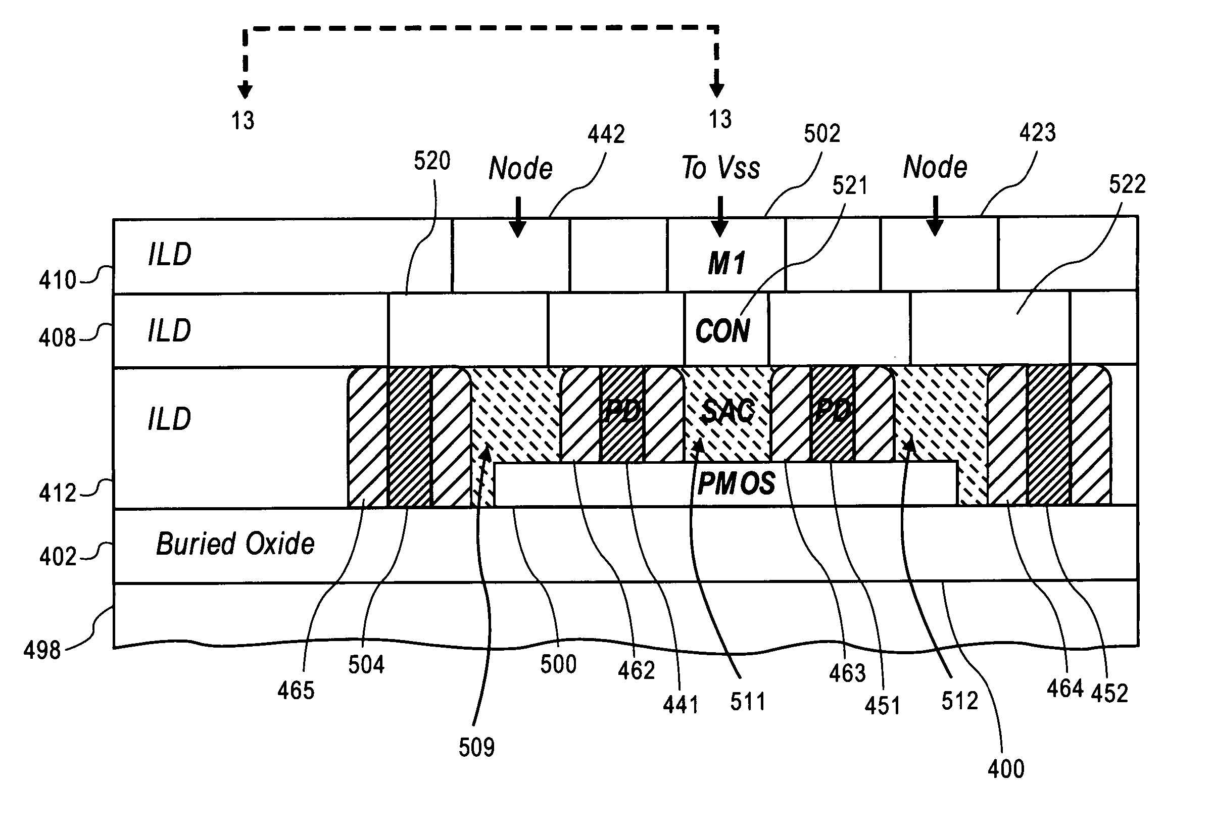 Self-aligned contacts for transistors