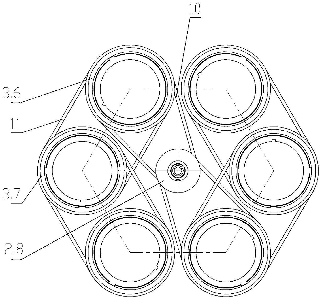 Forced-discharging and self-cleaning type centrifugal throwing machine