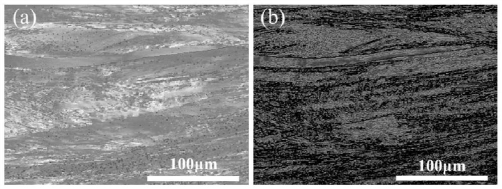 Double-phase high-strength and high-plasticity titanium alloy with heterogeneous laminated structure and preparation method thereof