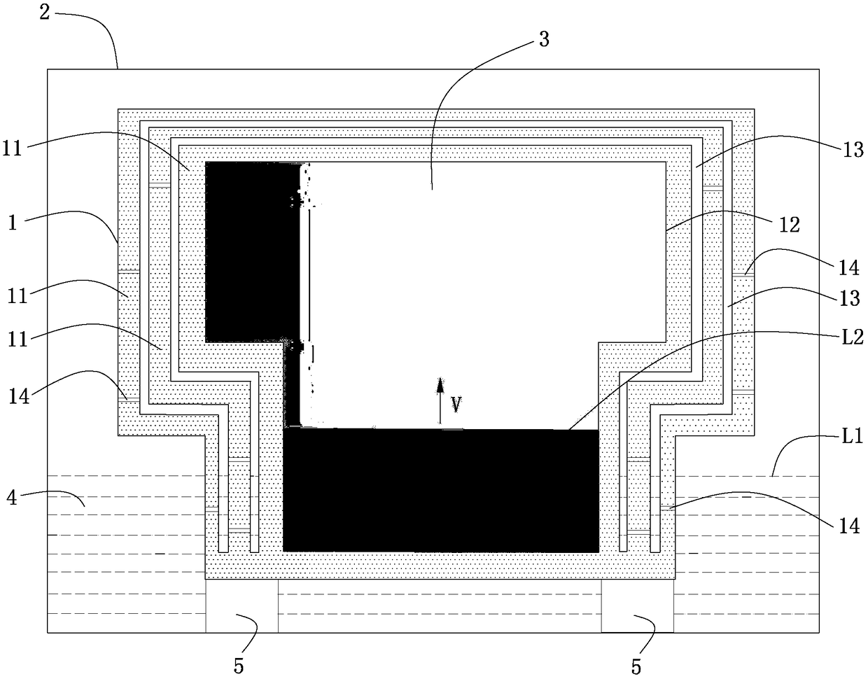 Method for achieving directional solidification based on 3D printing of multi-layer hollow shell mold