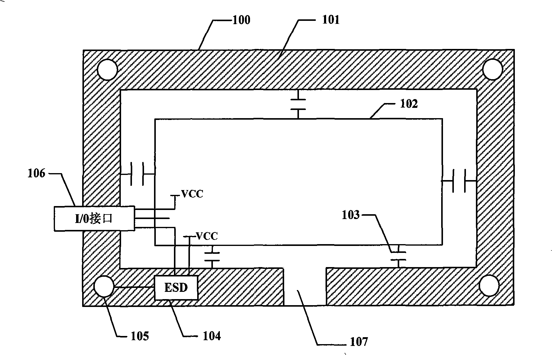 Circuit board with static protection structure