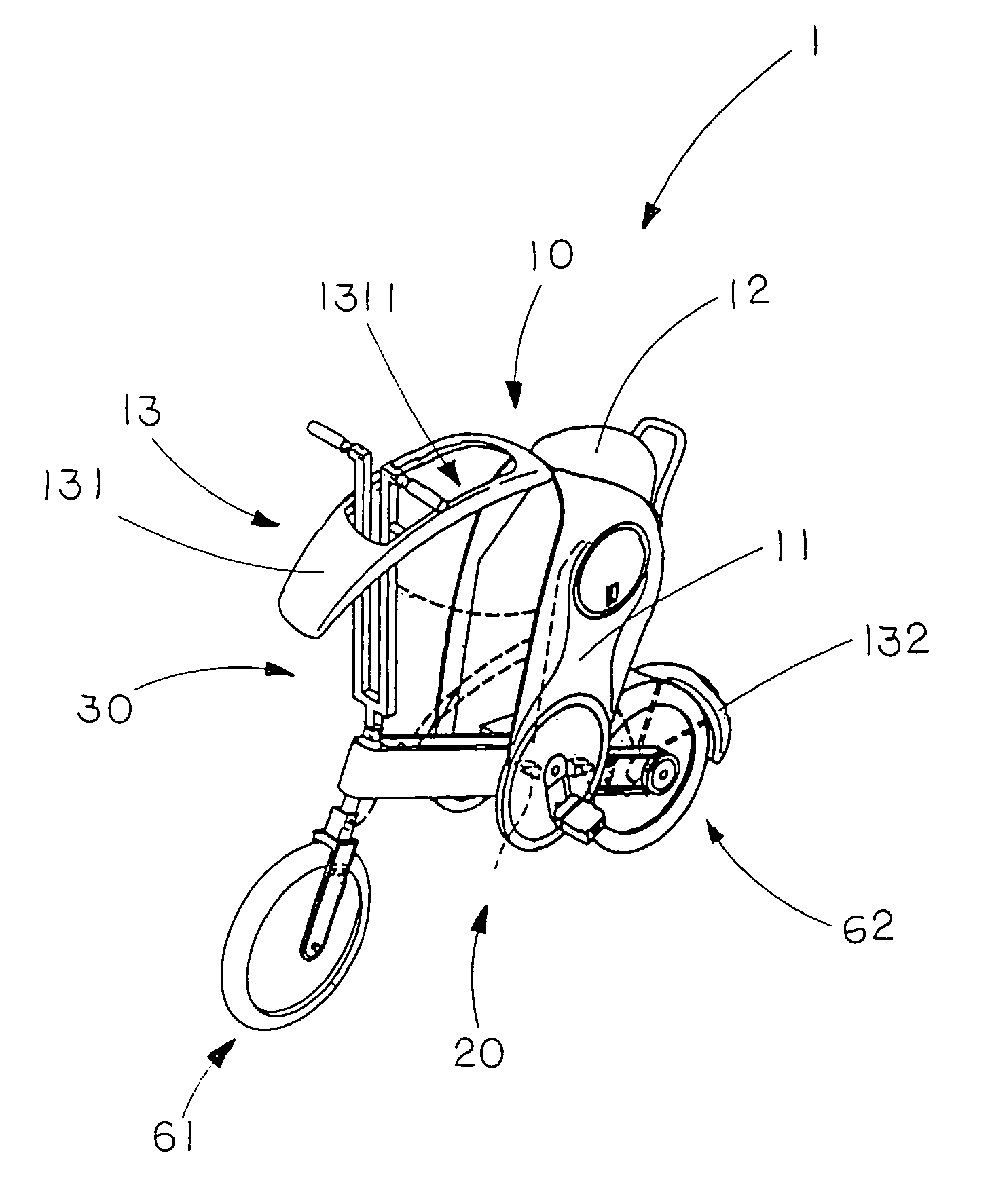 Foldable bicycle