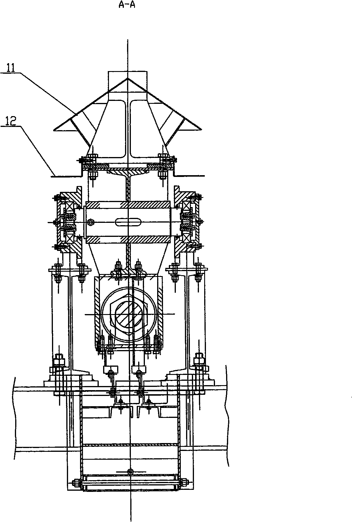 Compensation moving dolly for continuous casting steel moving machine