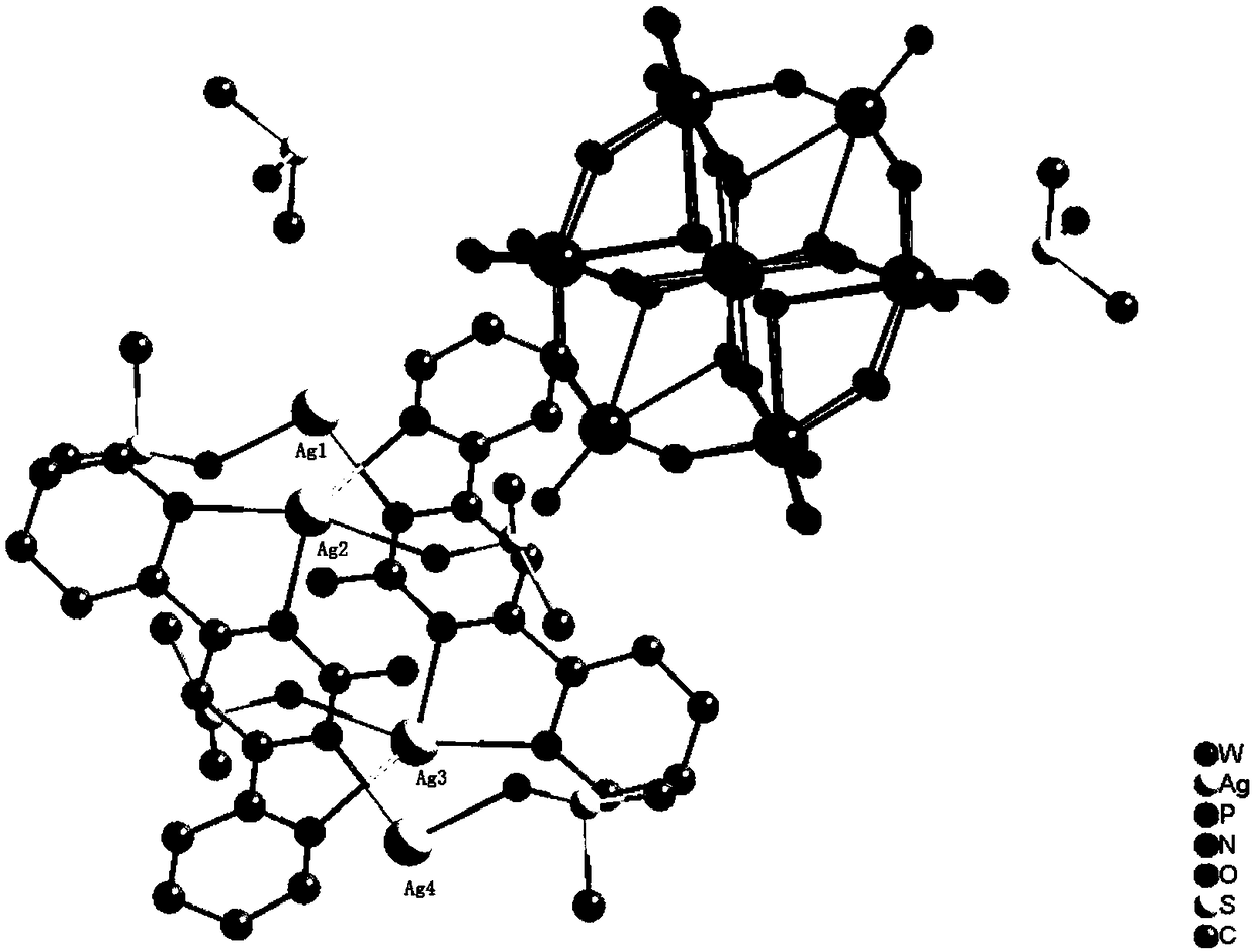 Preparation method and application of silver-modified phosphorus-tungsten oxygen cluster catalyst