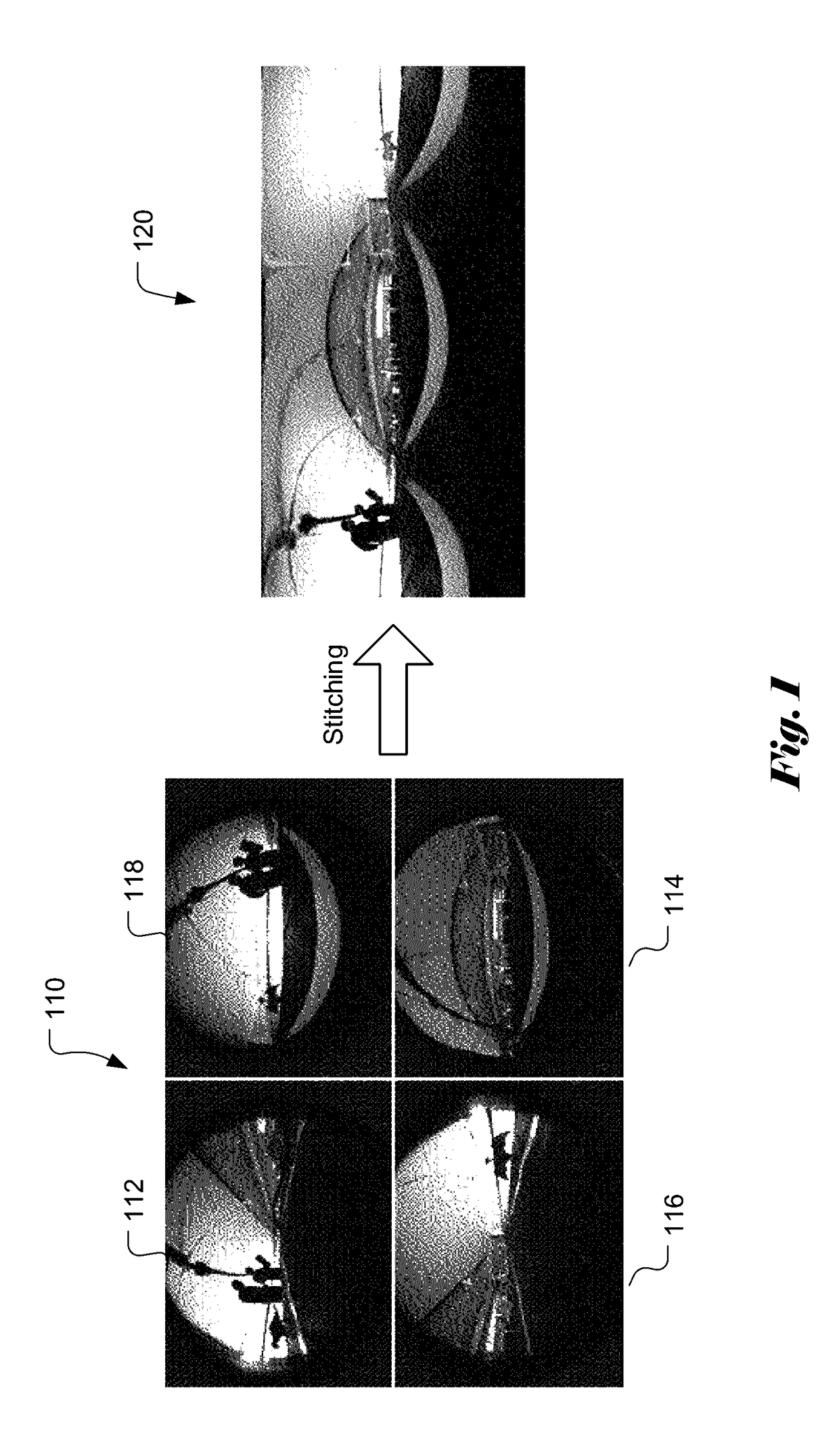 Method and Apparatus of Video Compression for Non-stitched Panoramic Contents