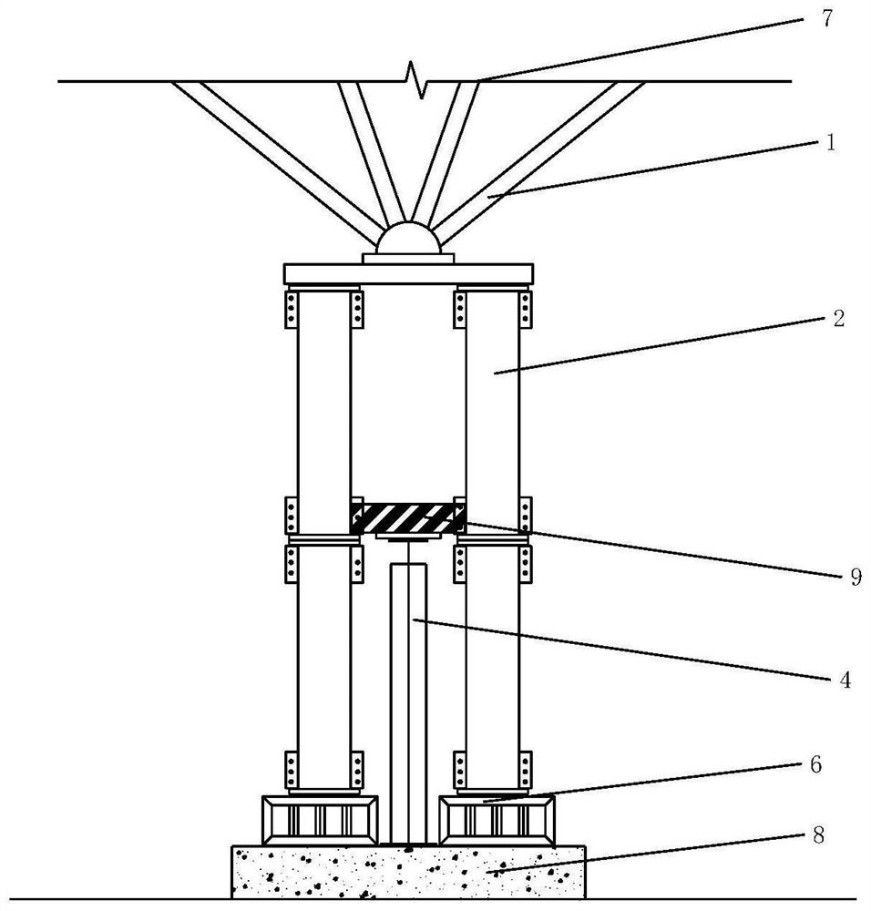 Integral jacking method of large-span network frame and its limit and anti-tipping device