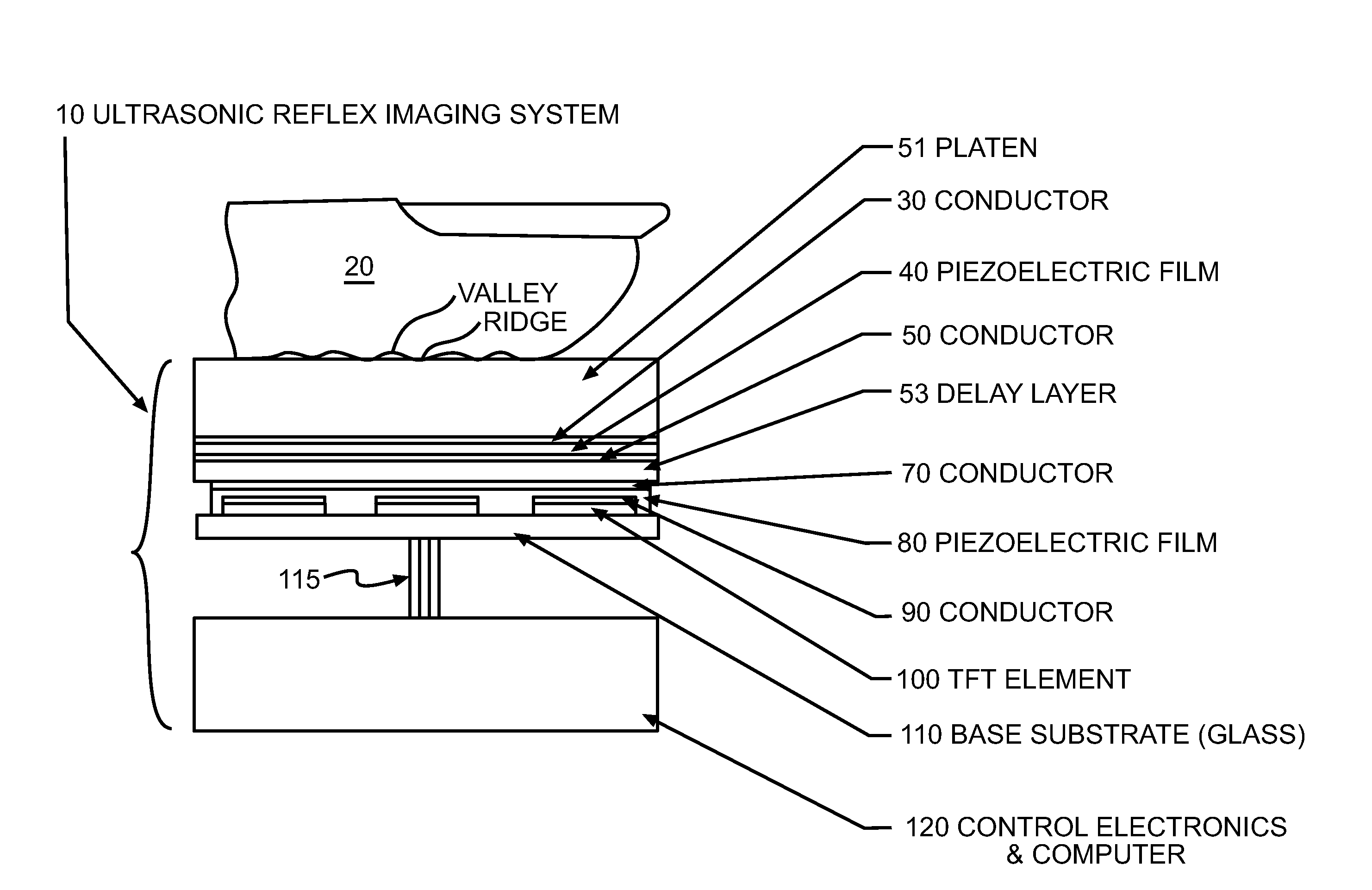 Biometric sensor with delay layer