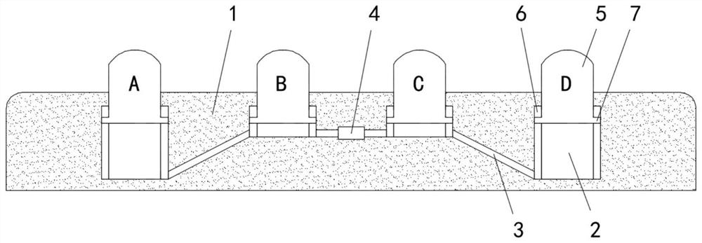 A strip direction guide brick