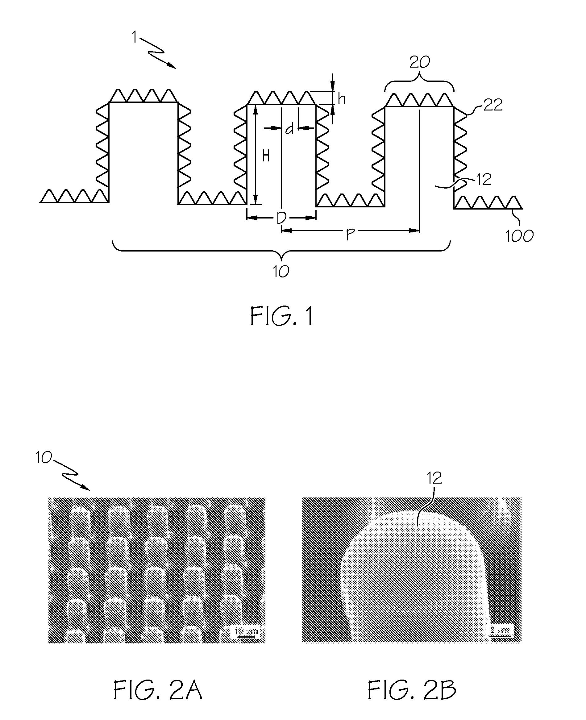 Hierarchical structures for superhydrophobic surfaces and methods of making