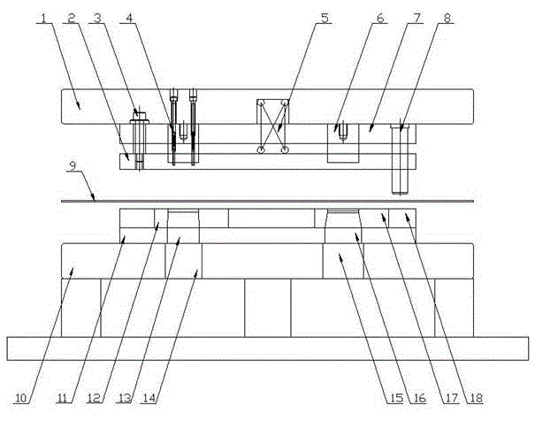 Accurate cutting and punching jump-scrap prevention mechanism