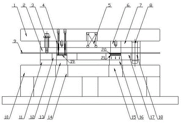 Accurate cutting and punching jump-scrap prevention mechanism