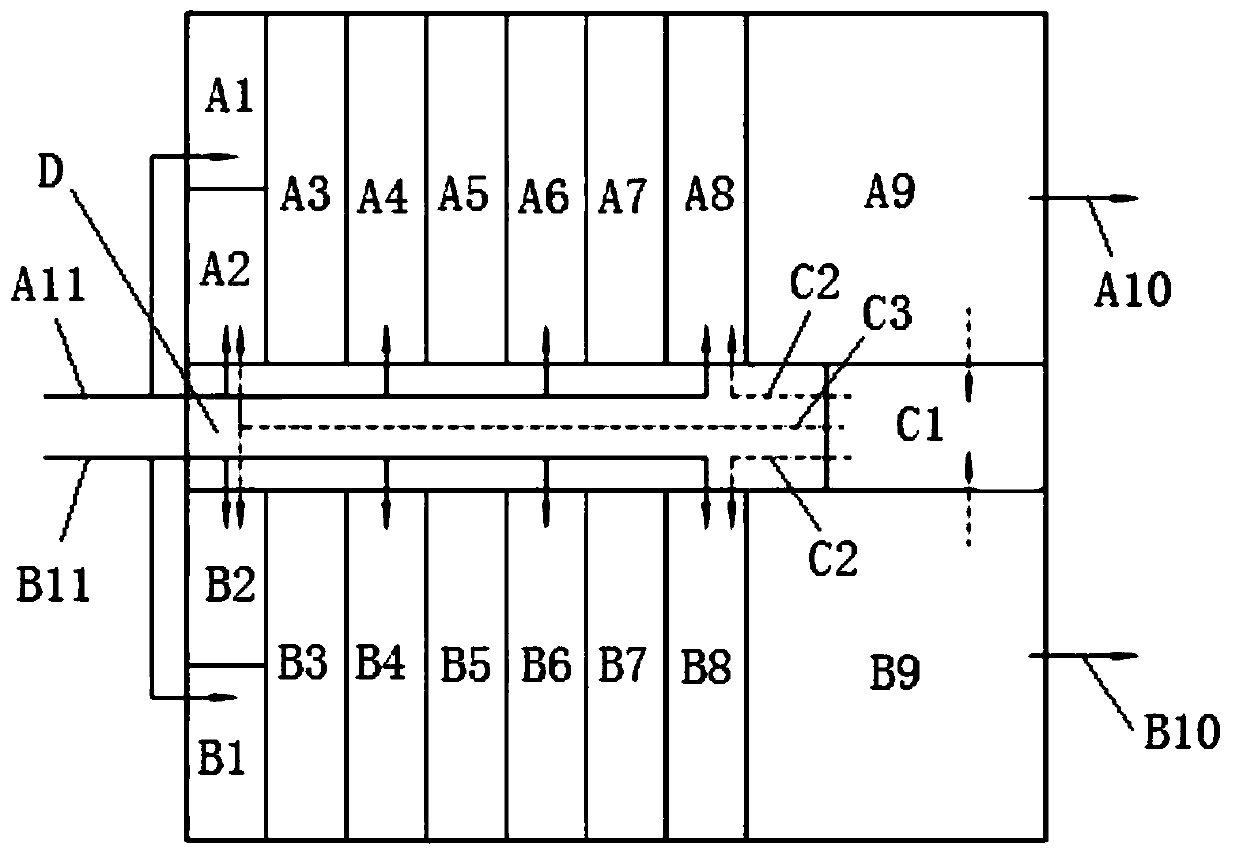 High-efficiency denitrification and phosphorus removal multi-stage ao+sbr sewage treatment reaction tank and method