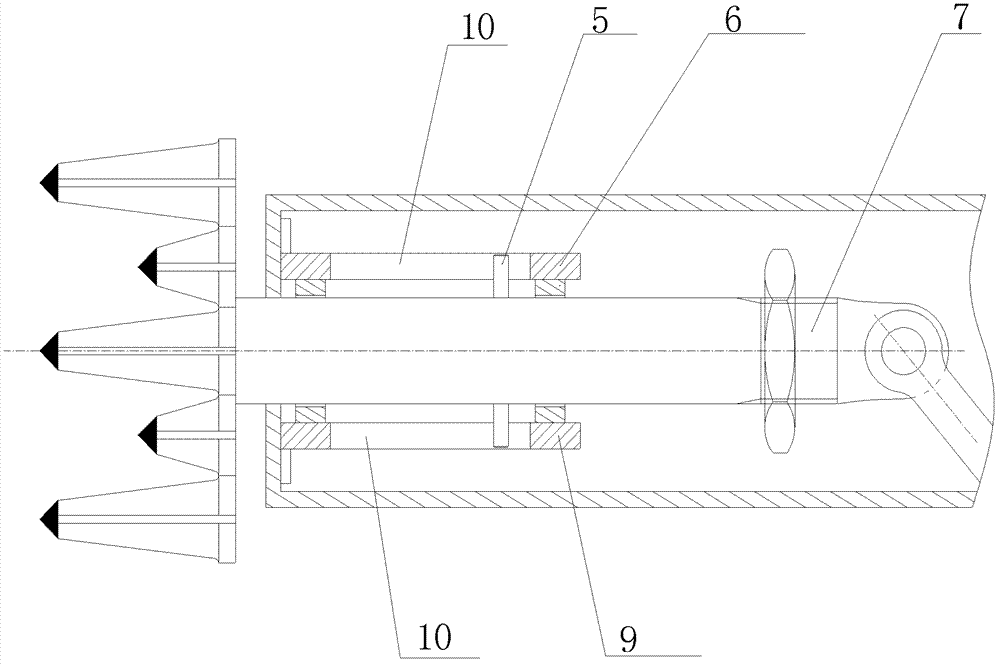 Digging and shovel impacting guide device of blocked coal shoveling machine