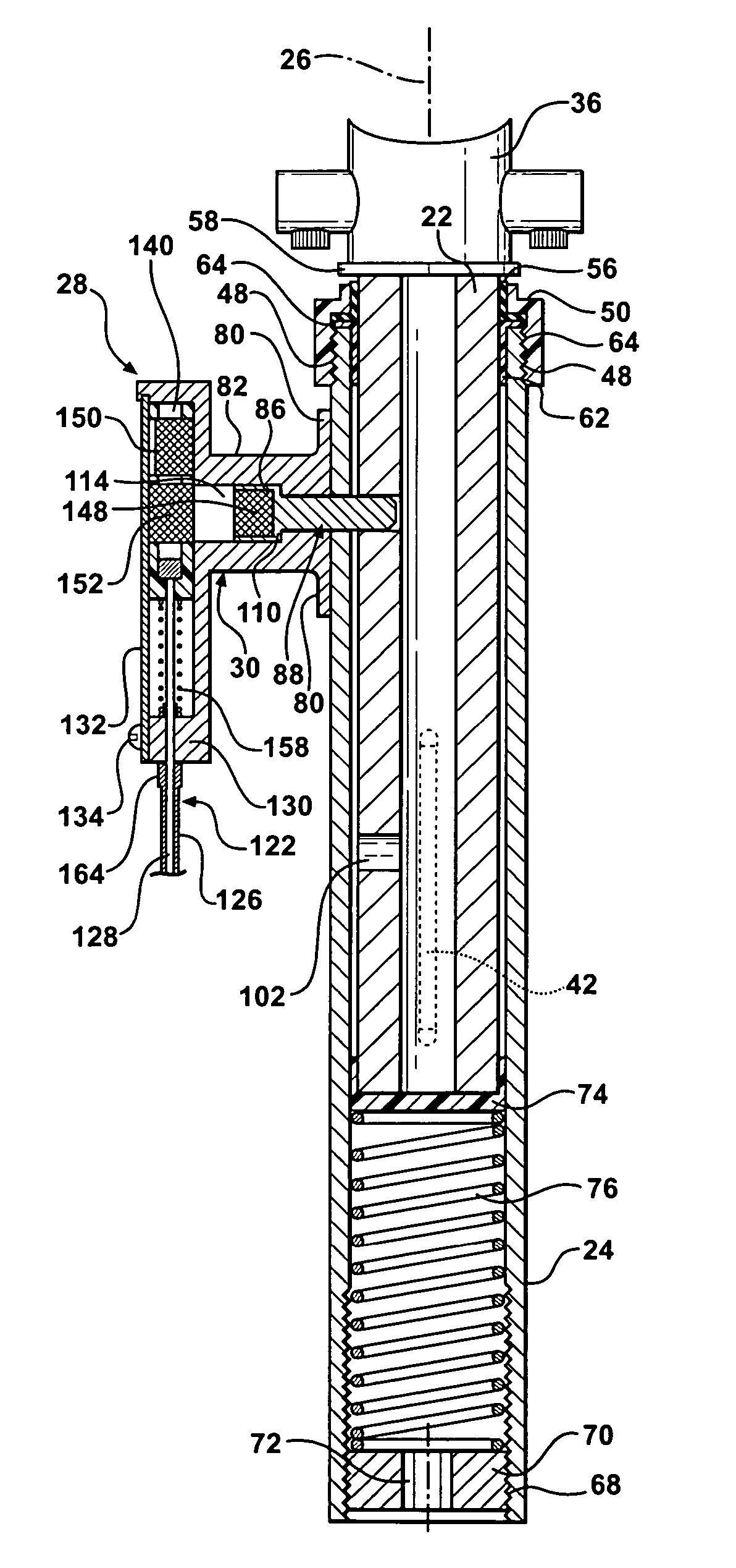 Adjustable bicycle seat post assembly