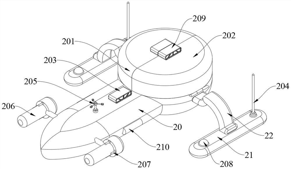 Engine-boat coupling type inspection robot for offshore wind turbine generator