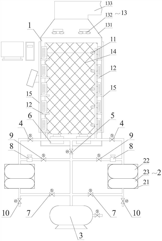 Vehicle risk instrument gas-sensitive automatic detection device and automatic detection method thereof