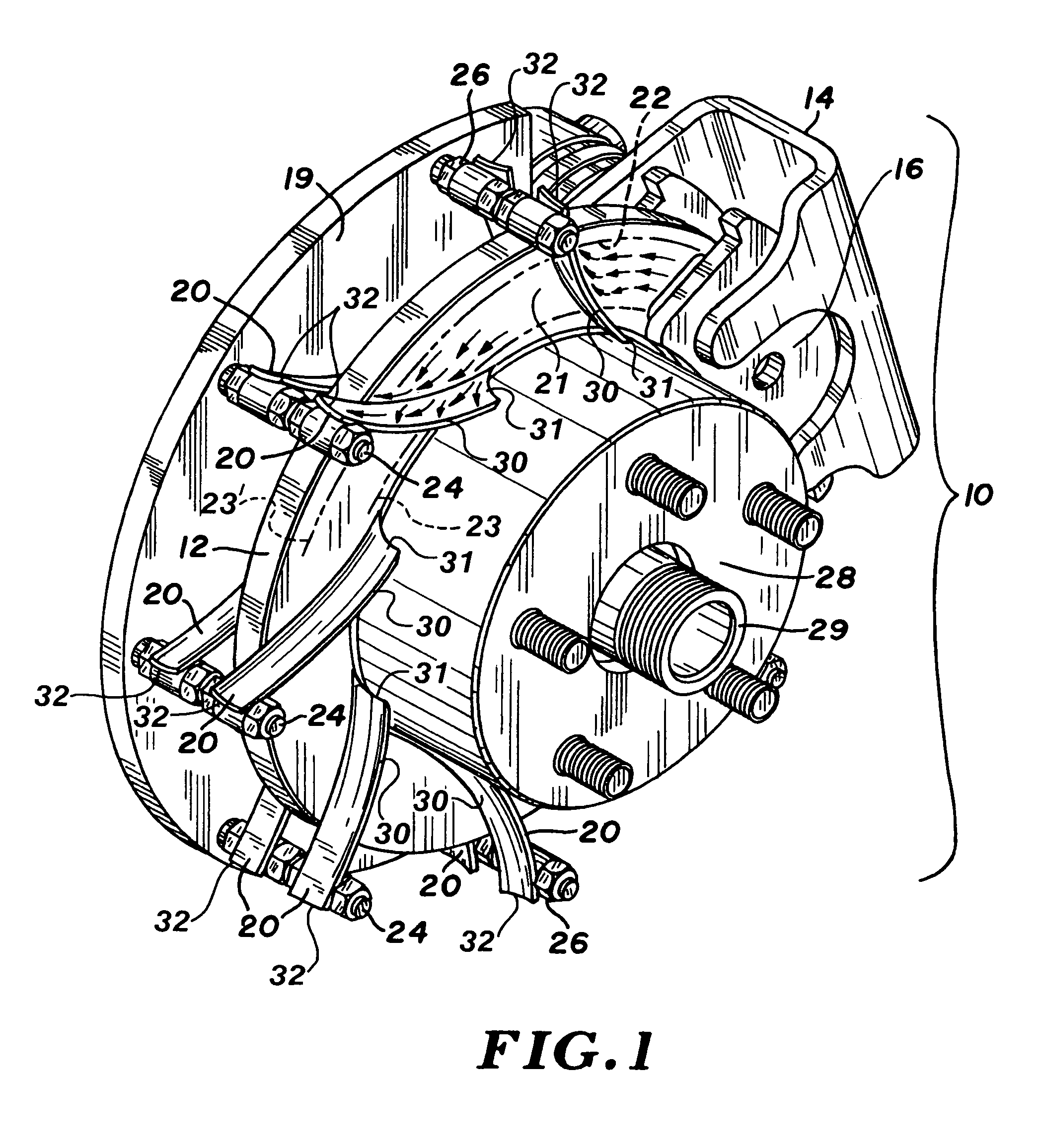 Braking surface cooling assembly and brake performance enhancing methods