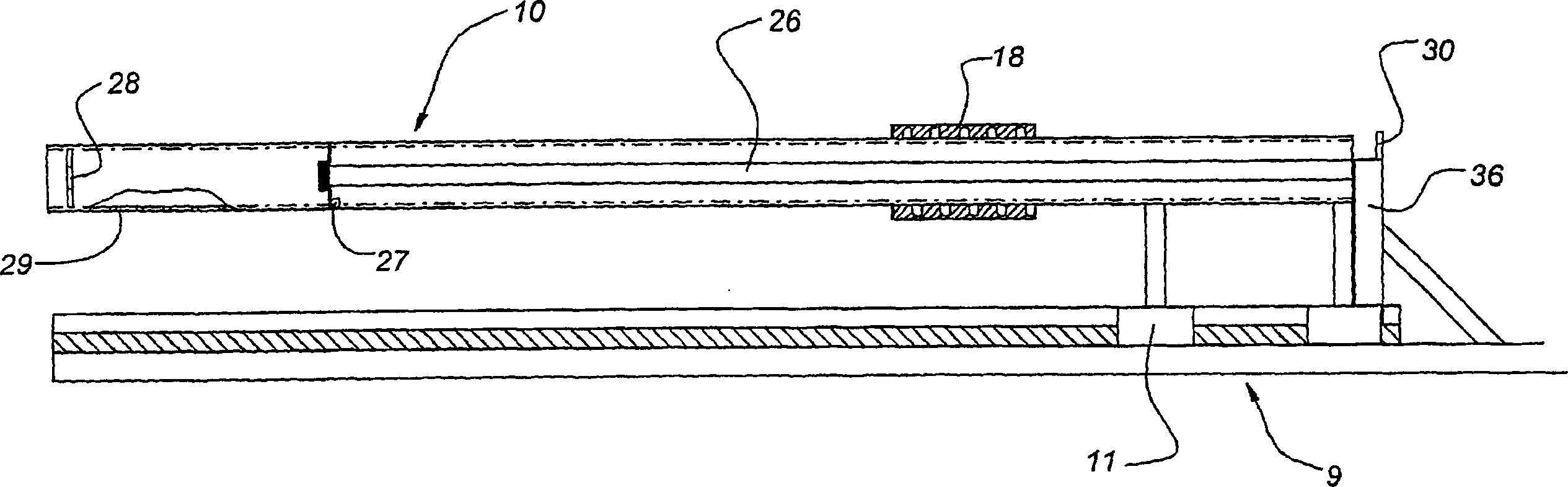 Device for cleaning the fire tubes in a boiler