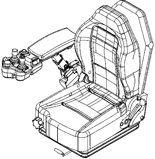 Forward fork lift with wide field of view