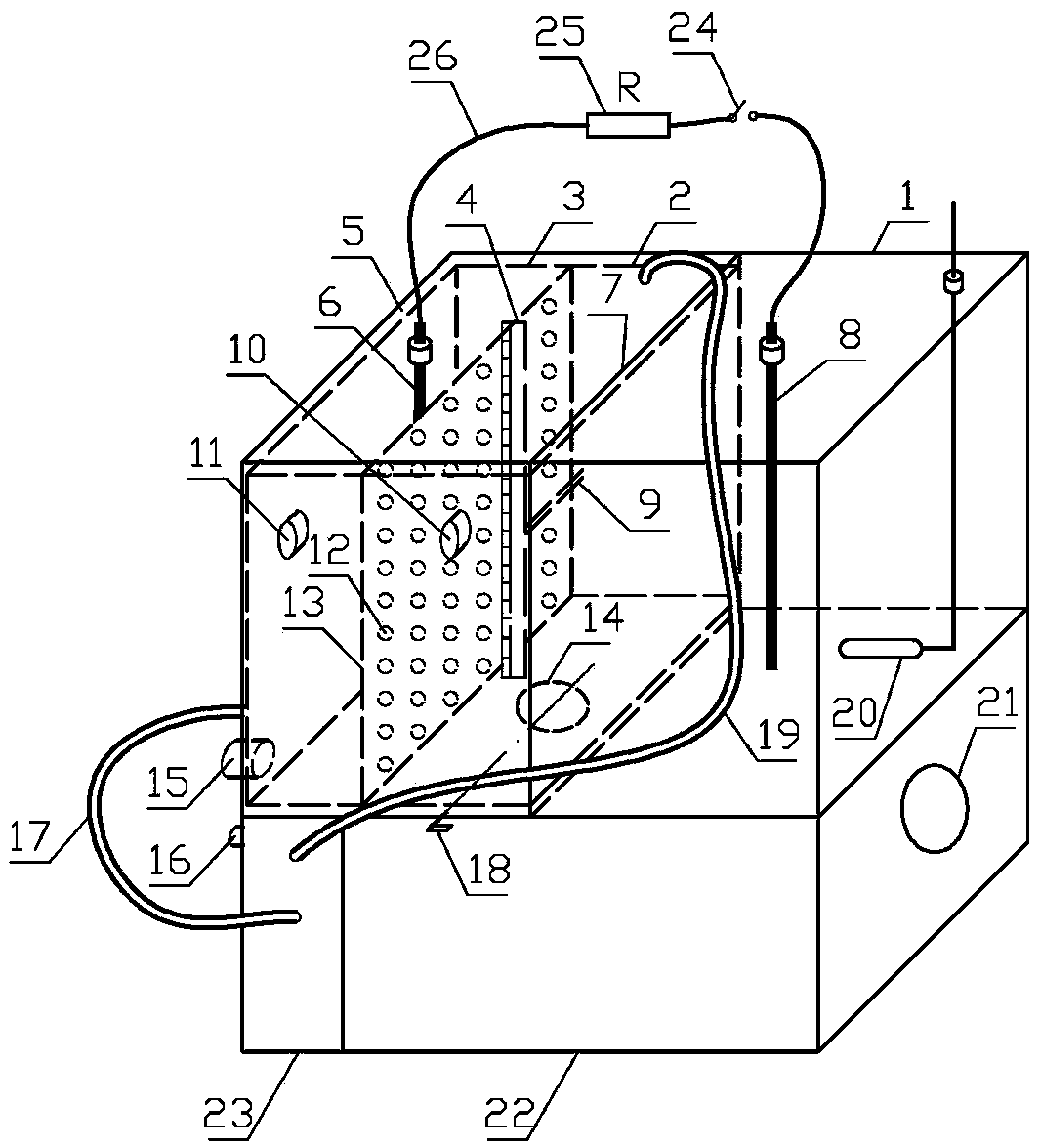 Device and method for preparing biochar-mediated solid biofilm MFC accelerator