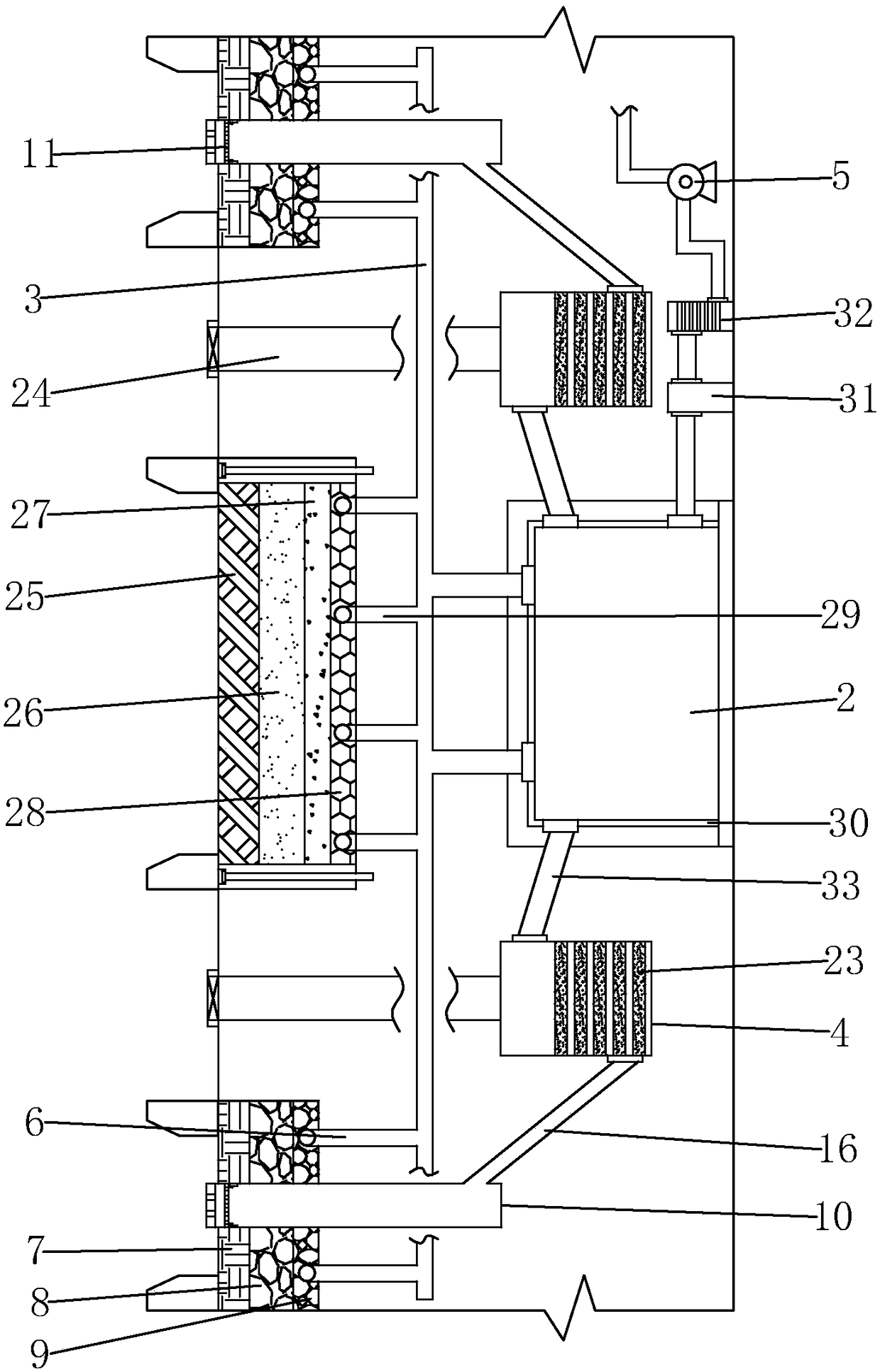 City road rainwater recovery system and method thereof