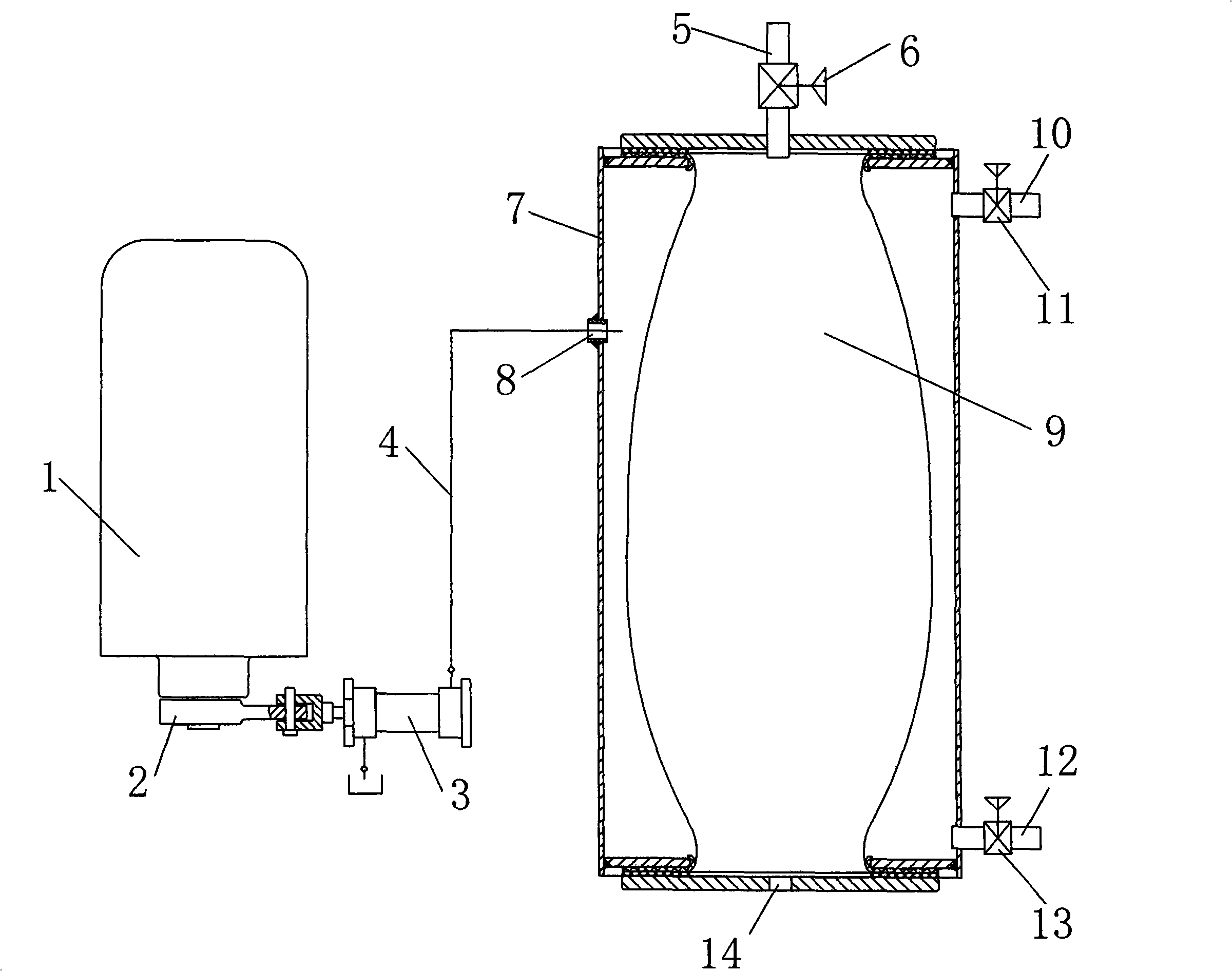 Resin quantitative replacement device