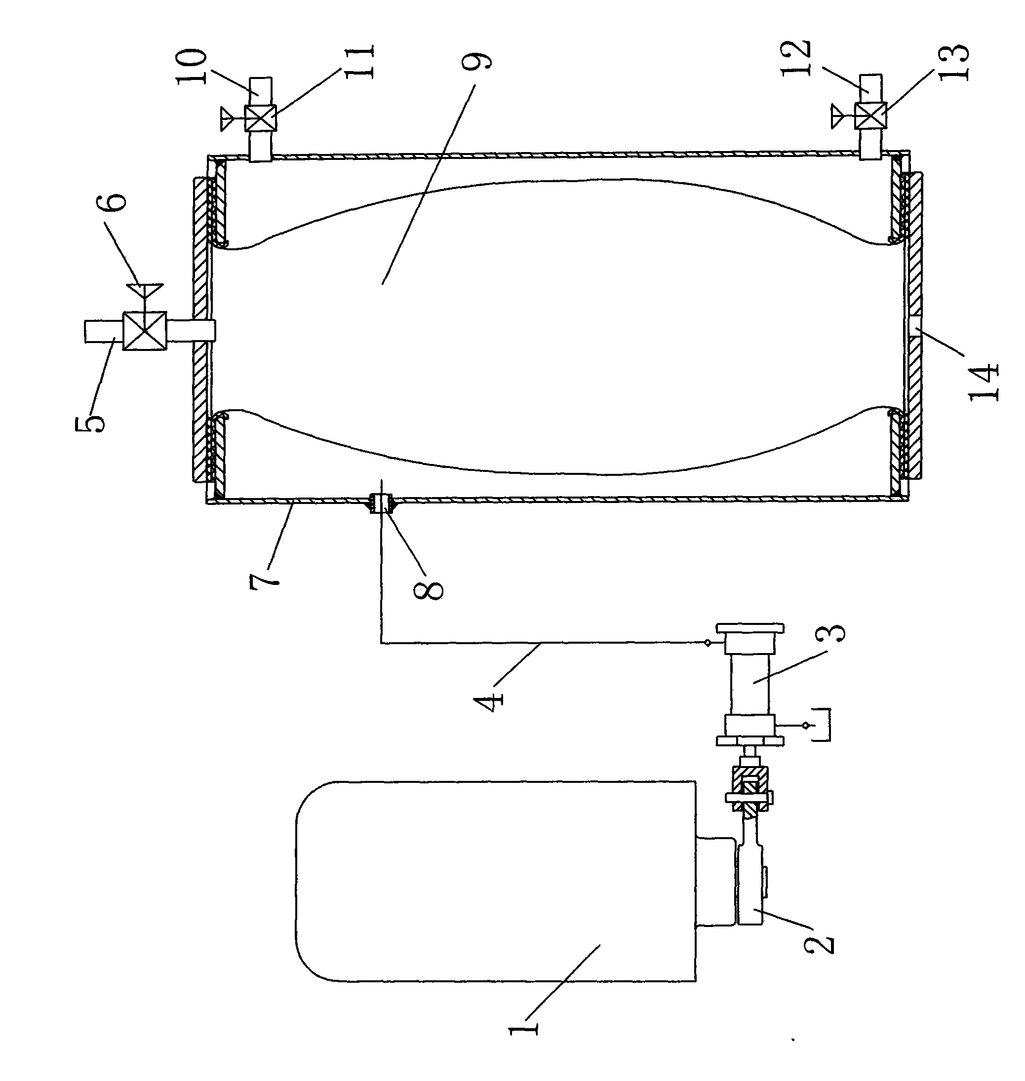 Resin quantitative replacement device