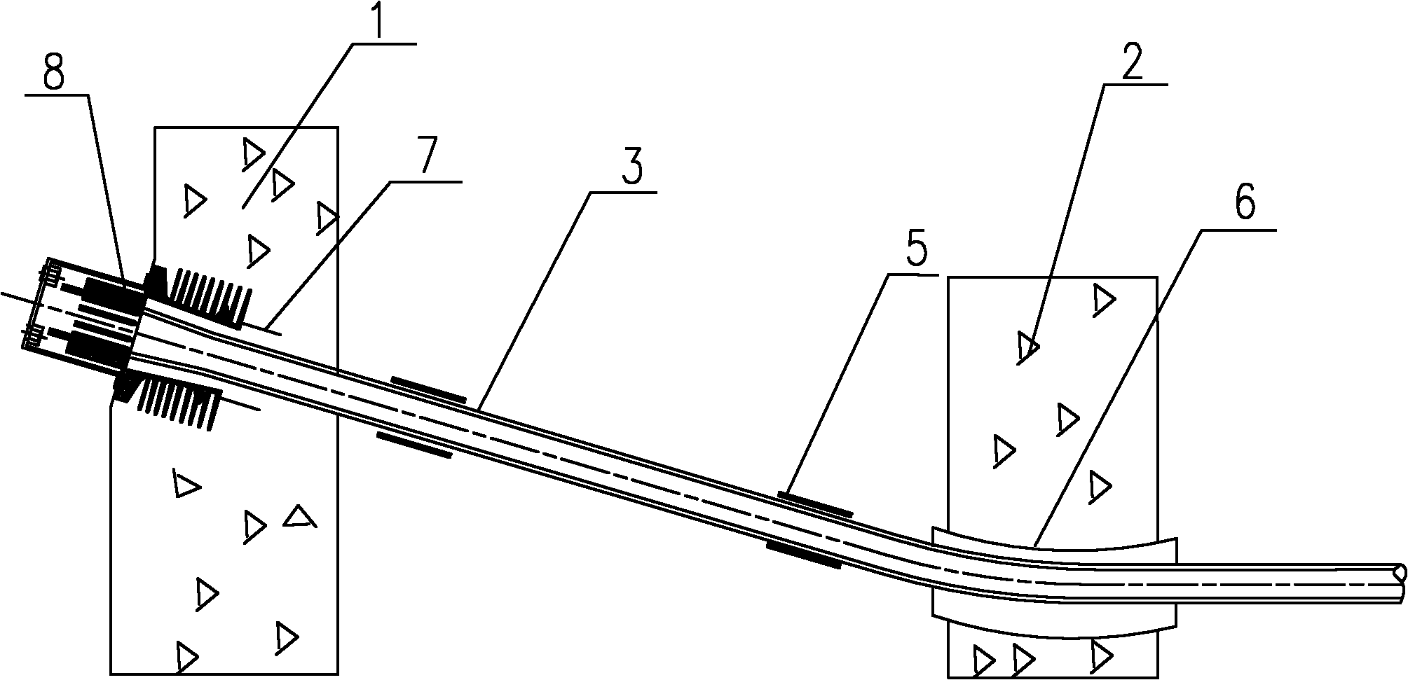 Construction technology for simply supported and continuously supported external prestressed continuous beam bridge T-shaped section