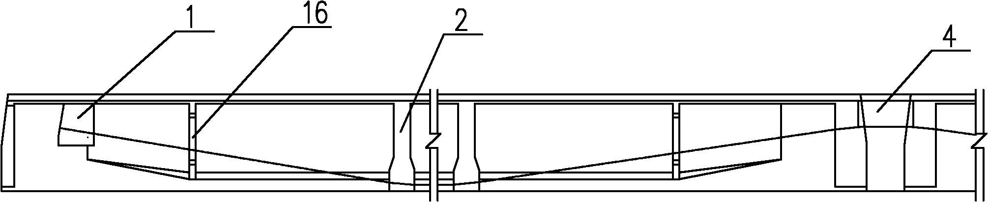 Construction technology for simply supported and continuously supported external prestressed continuous beam bridge T-shaped section