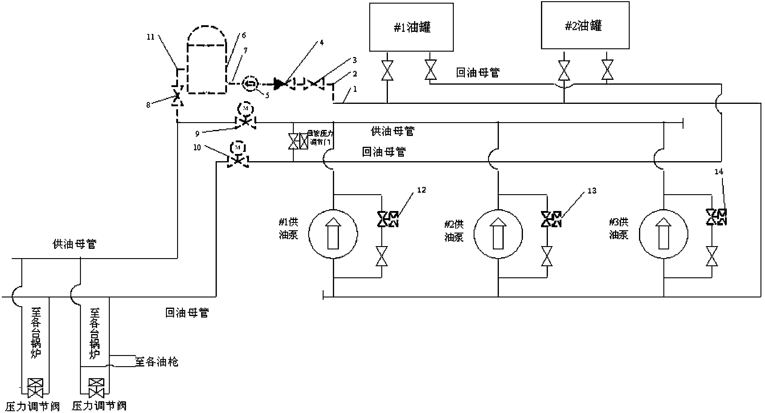 Energy-saving fuel system for thermal power plant