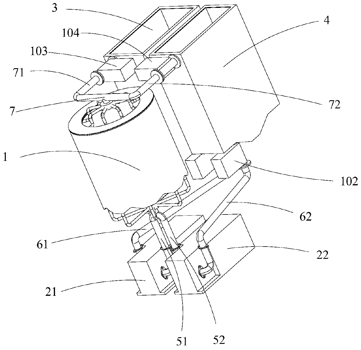 High-low temperature circulating device for thermal cycle adsorption separation device