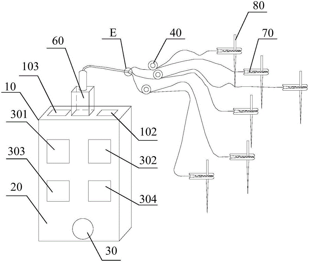 Electro-acupuncture therapeutic apparatus and application method thereof