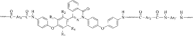 Nomex containing 2,4-bis(4-phenoxyphenyl)chinazolin-1-ketone structure and preparation method thereof