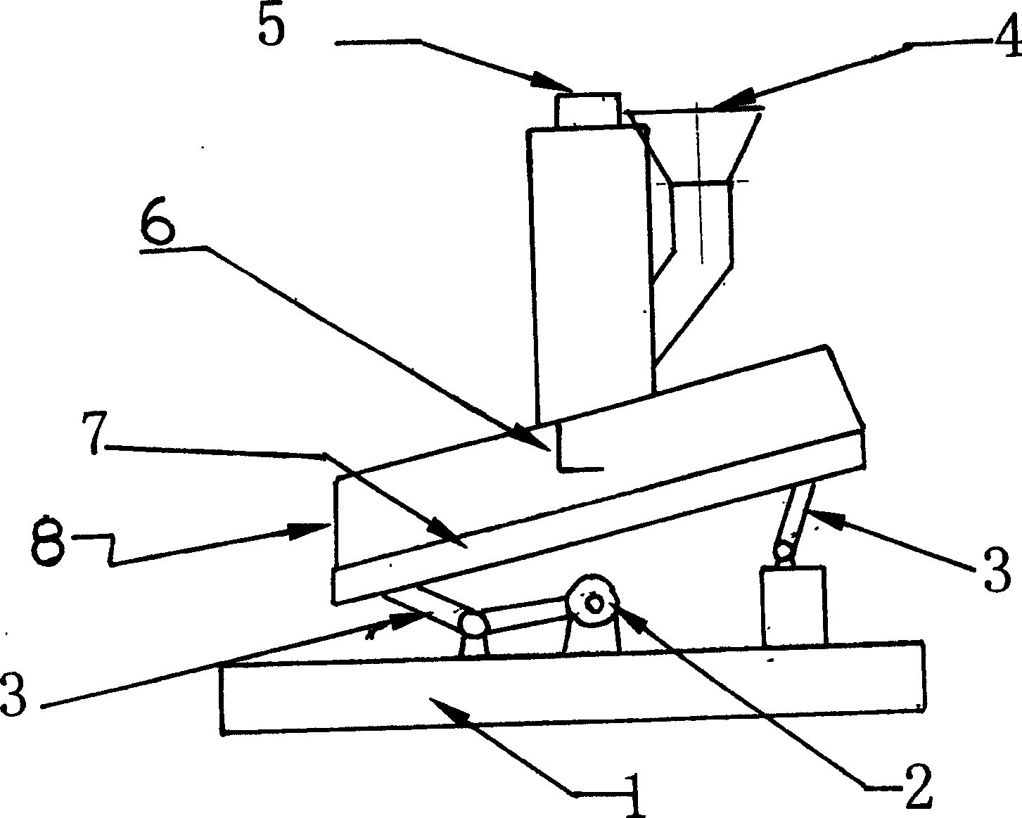 Vibration fluidizing density grading device for granular catalyst