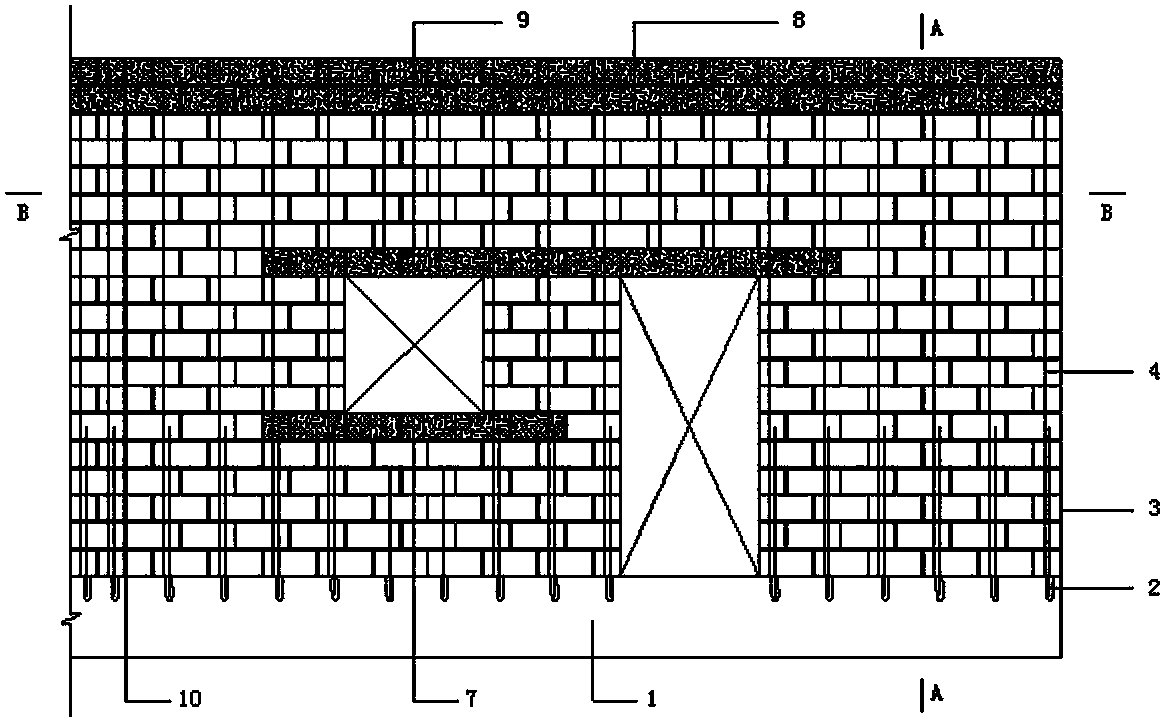 Concrete hollow block reinforced wall construction technology