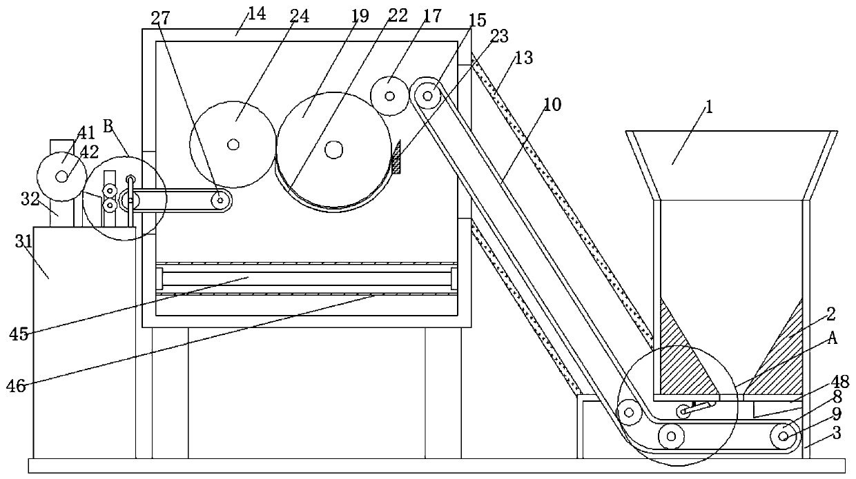 Automatic cleaning device of carding machine